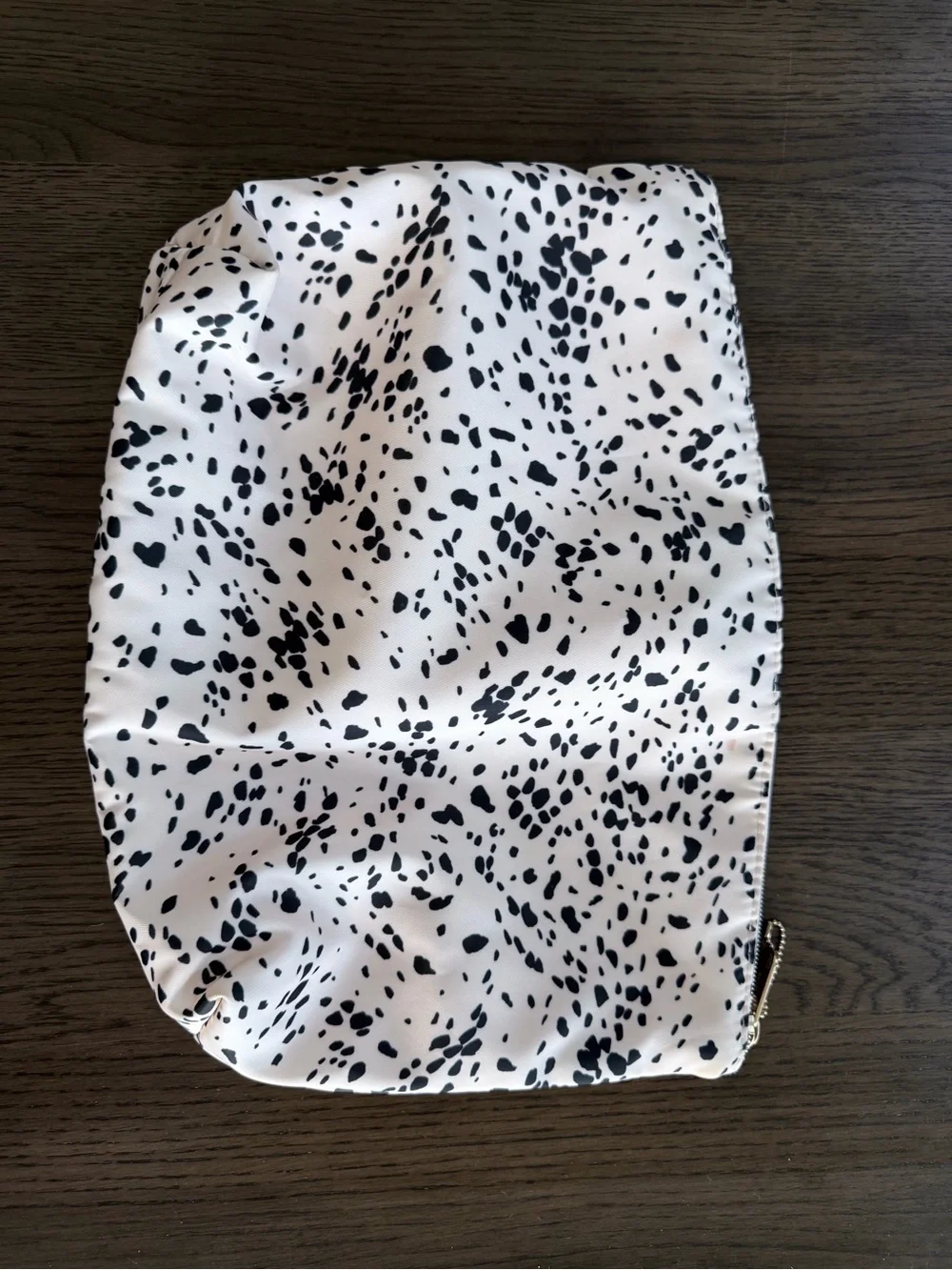 Large Spot Cosmetic Pouch in White and Black